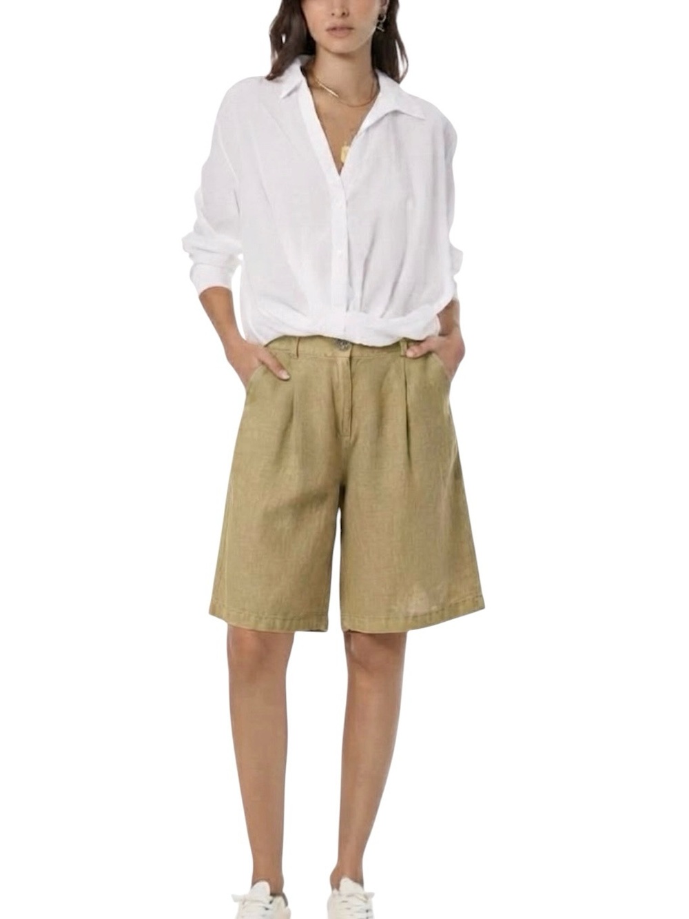 Young Fabulous & Broke NWT YFB Shorts Bermuda Linen High Waist